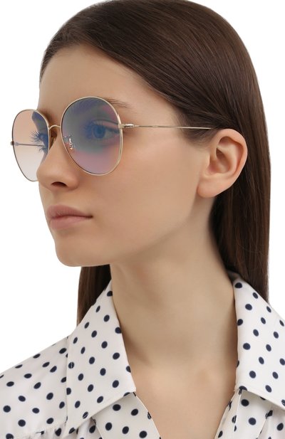 Солнцезащитные очки OLIVER PEOPLES светло-розового цвета по цене 32300 руб., арт. 1289S-50357K, фото 2 Солнцезащитные очки OLIVER PEOPLES, арт. 1289S-50357K, фото 2