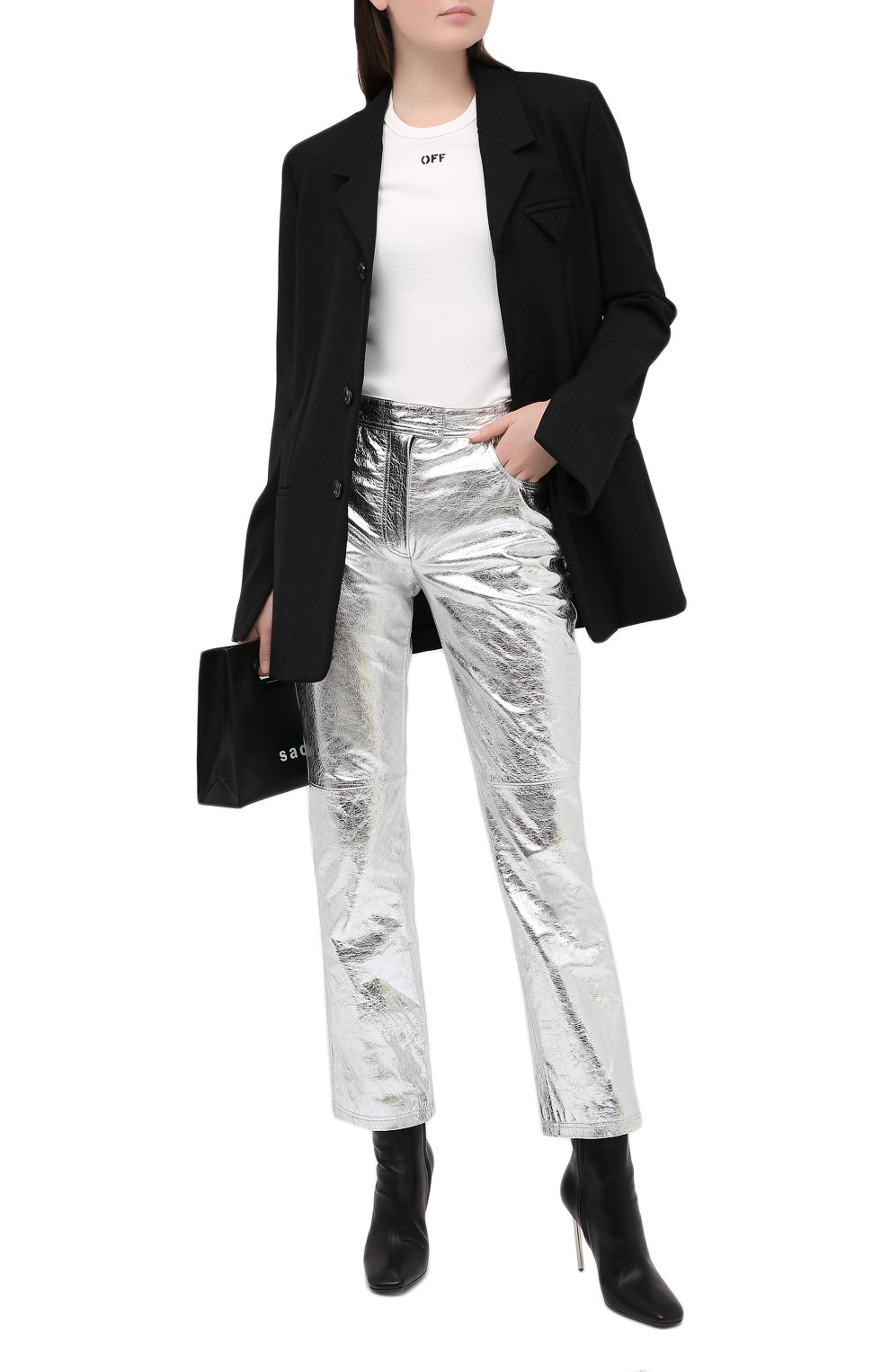 Хлопковая футболка OFF-WHITE белого цвета по цене 43950 руб., арт. 0WAA065E20JER0010110, фото 2 Хлопковая футболка OFF-WHITE, арт. 0WAA065E20JER0010110, фото 2