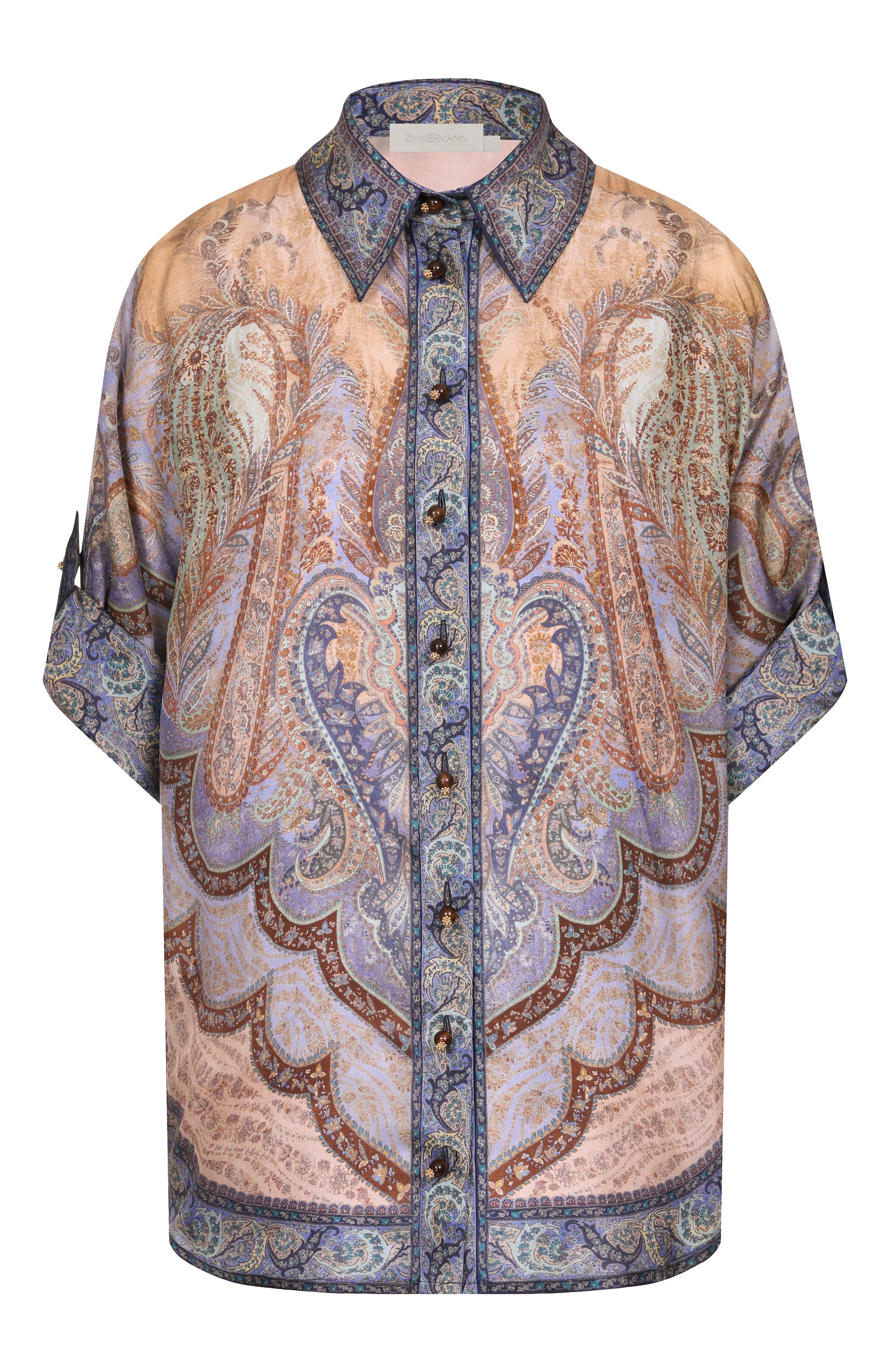 Шелковая рубашка ZIMMERMANN, арт. 8624TRS262,  фото 1