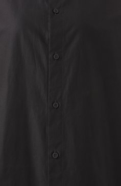 Женское хлопковое платье BALENCIAGA черного цвета, арт. 809049/TNM60 | Фото 6 (Рукава: Длинные; Материал сп�лава: Проставлено; Драгоценные камни: Проставлено; Длина Ж (юбки, платья, шорты): Мини; Стили: Кэжуэл; Женское Кросс-КТ: Платье-одежда; Случай: Повседневный; Материал внешний: Хлопок)