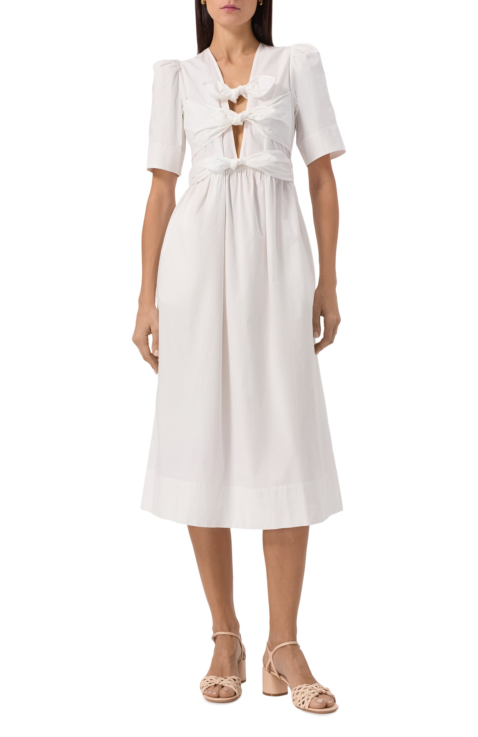 Хлопковое платье GANNI, арт. W0306/151, фото 3