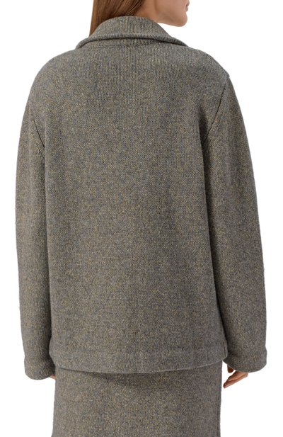 Жакет из шерсти и хлопка 12 STOREEZ серого цвета по цене 45000 руб., арт. 127815, фото 4 Жакет из шерсти и хлопка 12 STOREEZ, арт. 127815, фото 4