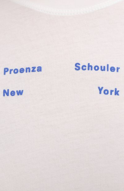 Хлопковая футболка PROENZA SCHOULER WHITE LABEL, арт. WL2114226-JC144, фото 5