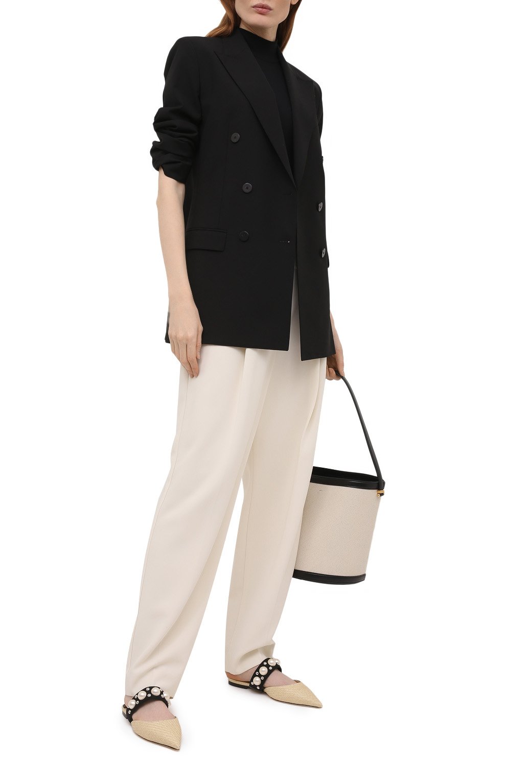 Текстильные сабо basette JIMMY CHOO, арт. BASETTE FLAT/ABG, фото 2