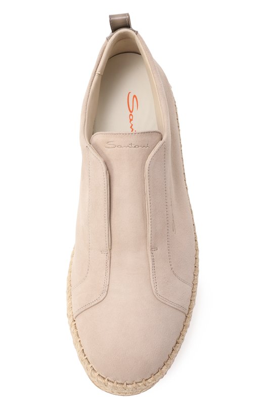 Замшевые эспадрильи Cleanic Santoni MBCG22091PBTTAYX Бежевый  MBCG22091PBTTAYX Фото 6