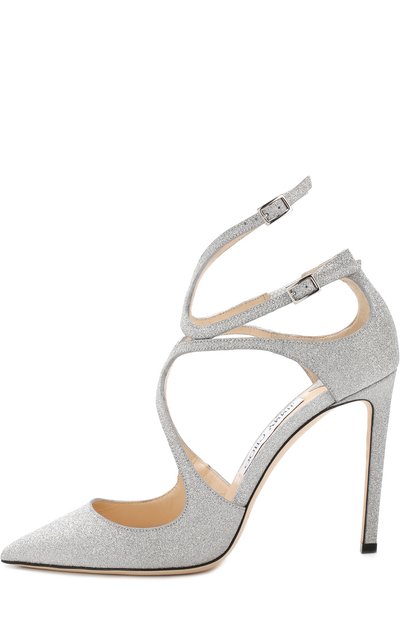 Кожаные туфли lancer 100 с глиттером на шпильке JIMMY CHOO, арт. LANCER 100/IGT, фото 3