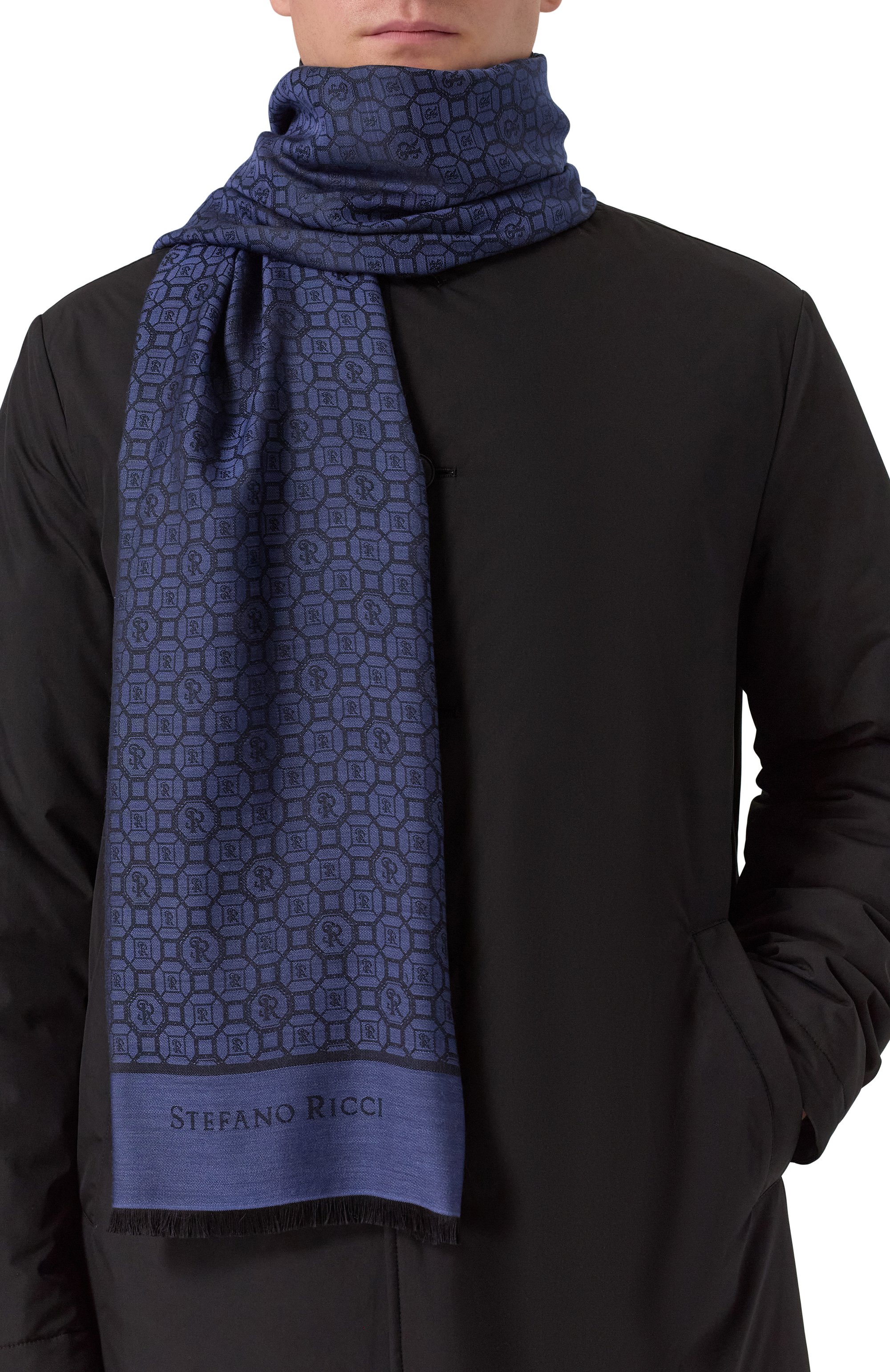 Шарф из шелка и кашемира STEFANO RICCI, арт. MWA4300020/7442, фото 2