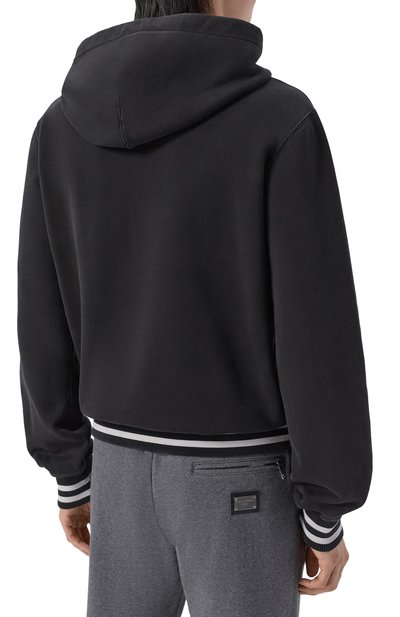 Хлопковое худи DOLCE & GABBANA черного цвета по цене 125500 руб., арт. G9BGPT/G7P0T, фото 4 Хлопковое худи DOLCE & GABBANA, арт. G9BGPT/G7P0T, фото 4