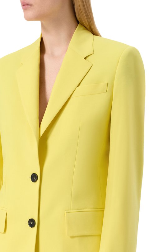 Шерстяной жакет MSGM 3841MDG26/257127 Жёлтый  3841MDG26/257127 Фото 5