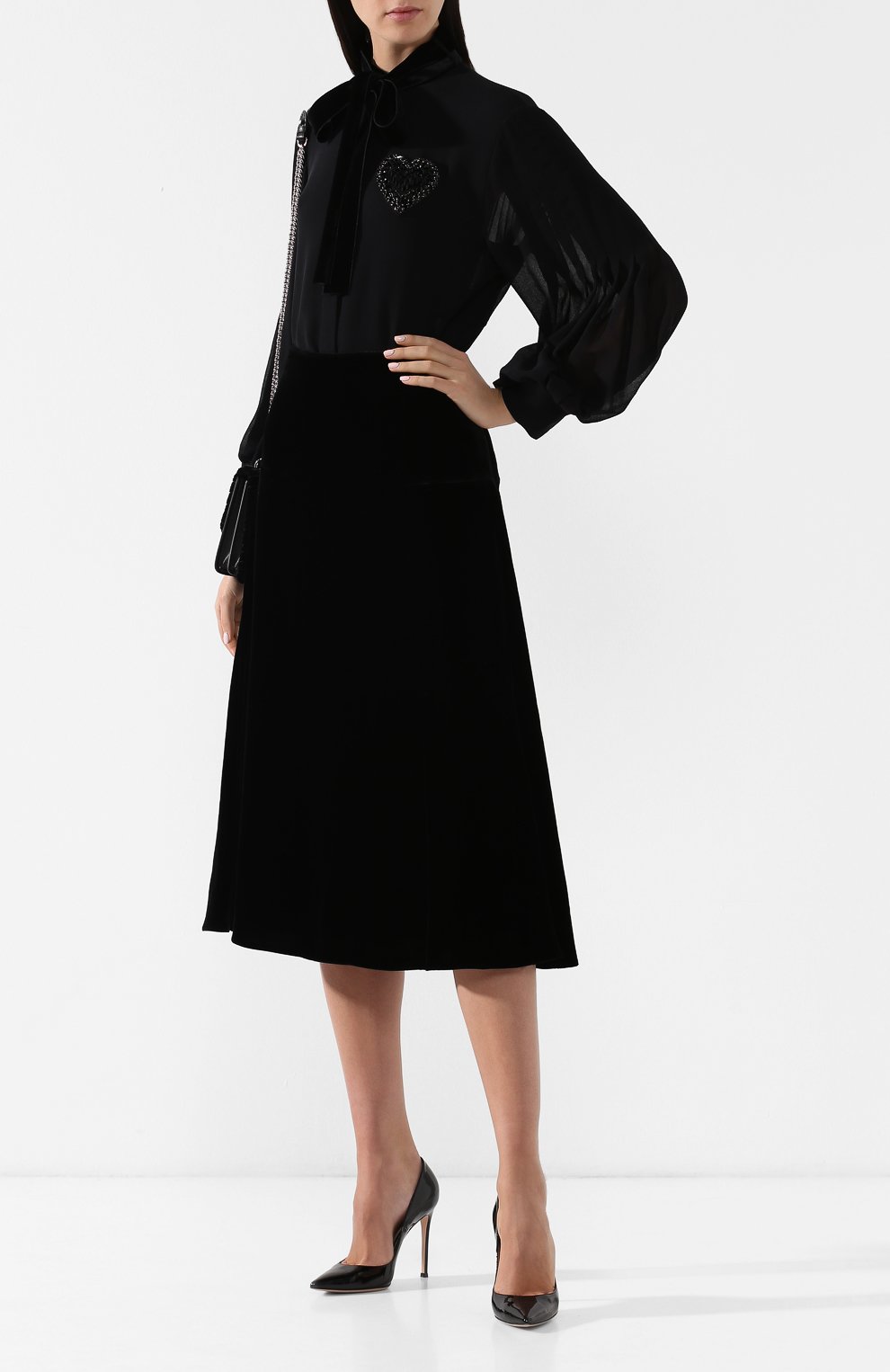 Шелковая блузка с бантом FENDI, арт. FS7018 A3MV, фото 2