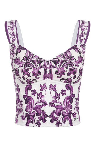 Женский хлопковый топ-бюстье DOLCE & GABBANA, арт. F7BB1T/FI5LS