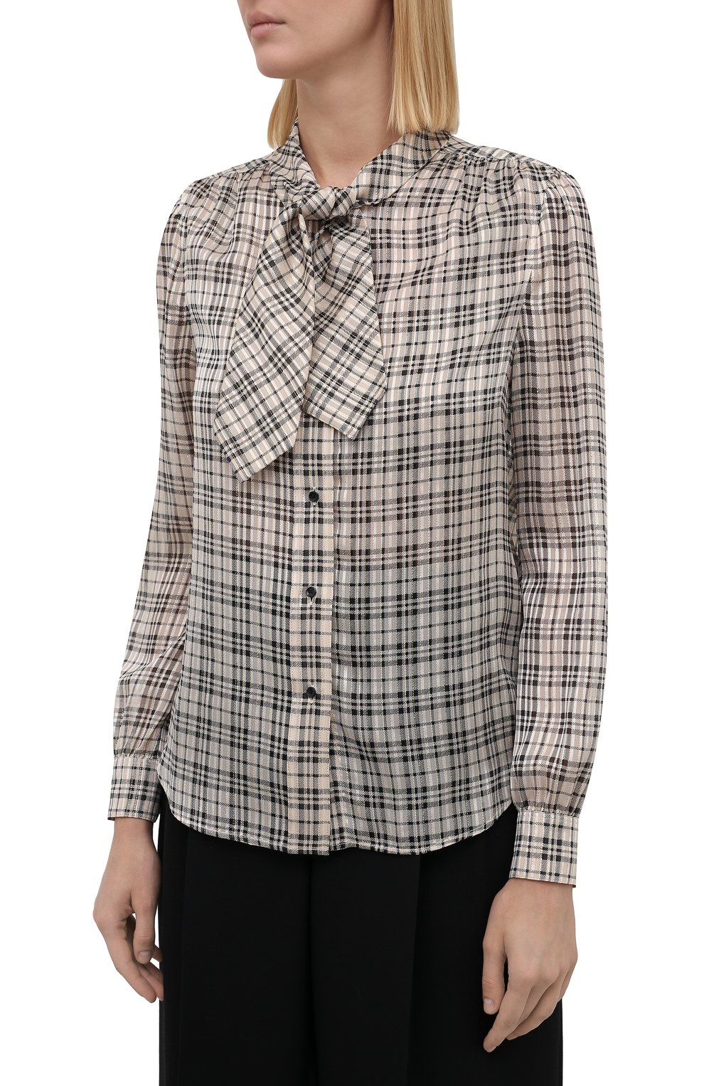 Шелковая блузка SAINT LAURENT, арт. 660885/Y6A98, фото 3