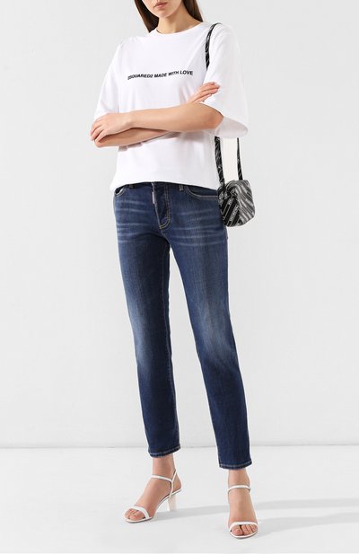 Джинсы DSQUARED2 синего цвета по цене 31150 руб., арт. S75LB0192/S30664, фото 2 Джинсы DSQUARED2, арт. S75LB0192/S30664, фото 2