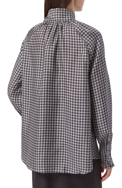 Шелковая блузка DICE KAYEK, арт. FW25C615 TWL NAVY PIED DE POULE, фото 4