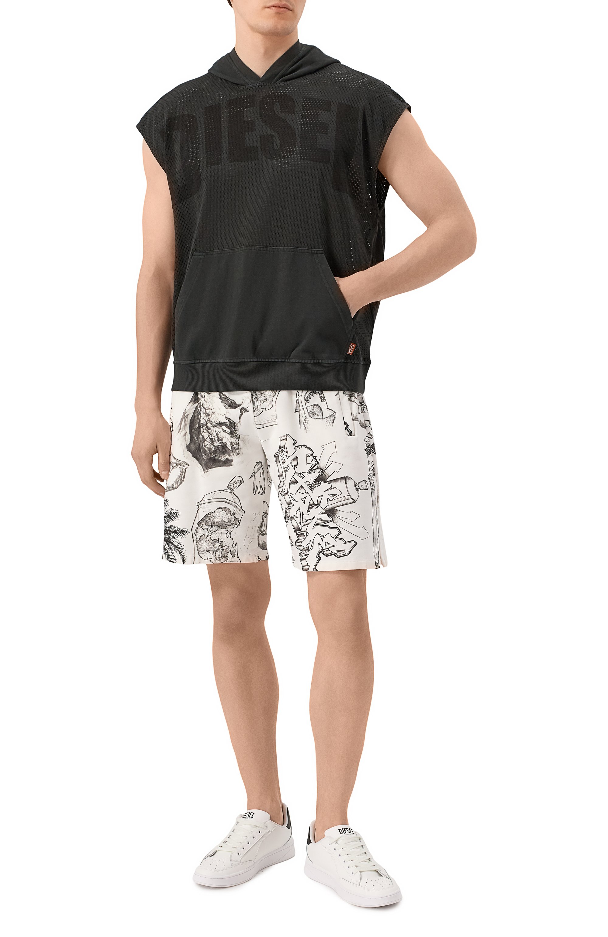 Хлопковое худи DIESEL, арт. A16641/0GHBF, фото 2