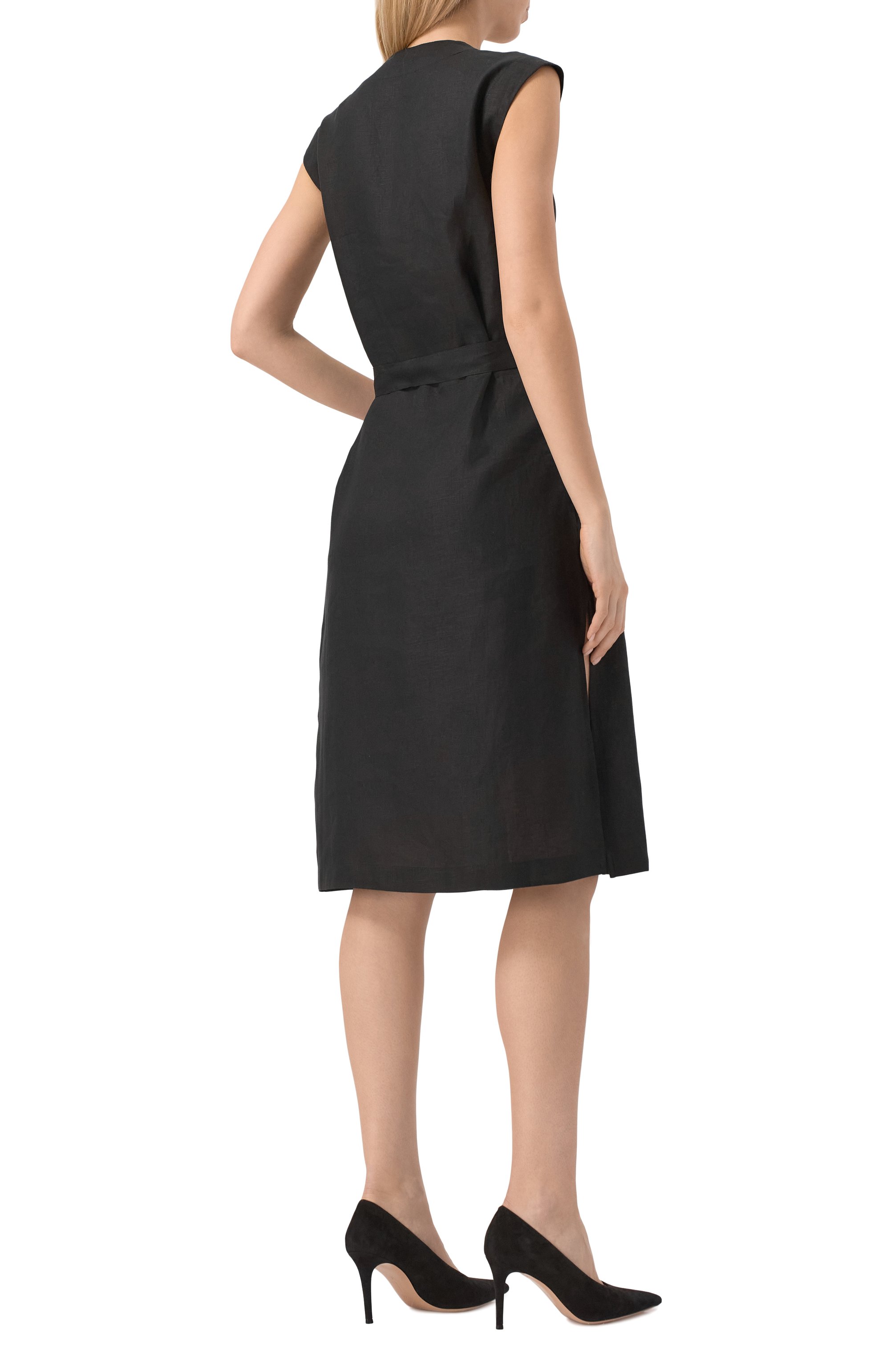 Льняное платье GRAN SASSO черного цвета по цене 46750 руб., арт. 72271/50000, фото 4 Льняное платье GRAN SASSO, арт. 72271/50000, фото 4