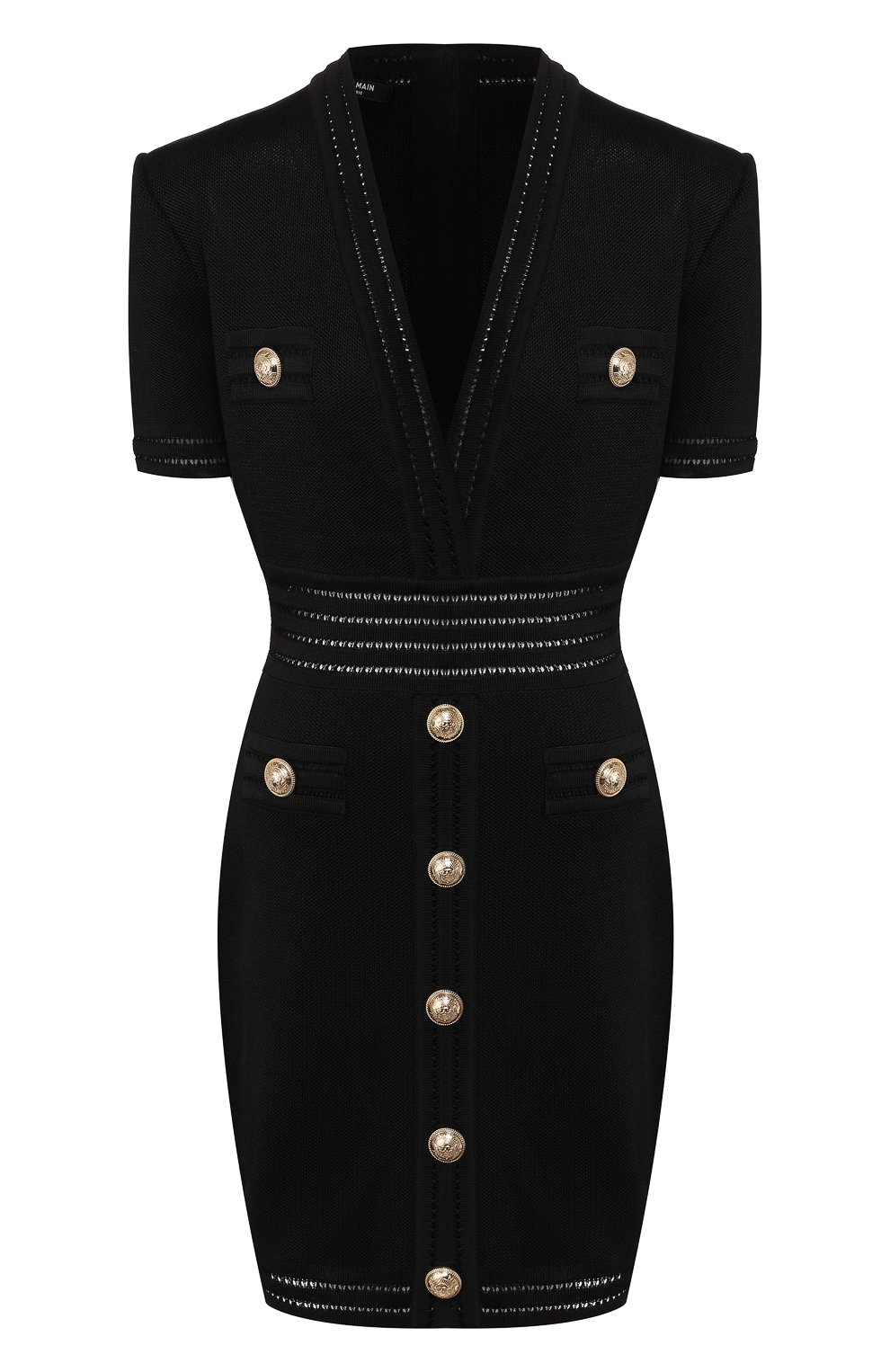 Платье BALMAIN черного цвета по цене 166500 руб., арт. TF16125/K043, фото 1 Платье BALMAIN, арт. TF16125/K043, фото 1