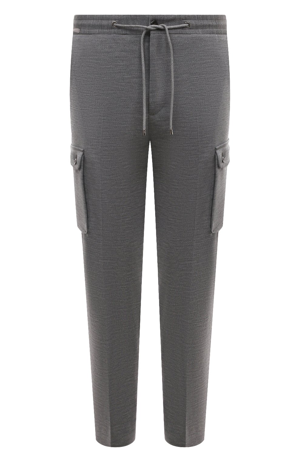 Брюки-карго из шерсти и хлопка CORNELIANI темно-серого цвета по цене 52750 руб., арт. 934L14-9318800, фото 1 Брюки-карго из шерсти и хлопка CORNELIANI, арт. 934L14-9318800, фото 1