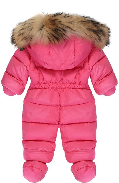 Пуховый комбинезон с капюшоном и меховой отделкой IL GUFO, арт. A17N0012N0031, фото 2