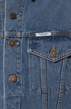 Женская джинсовая куртка FORTE DEI MARMI COUTURE голубого цвета, арт. 23SF6352-10 | Фото 5 (Кросс-КТ: Куртка, Деним; Рукава: Длинные; Стили: Гранж; Материал сплава: Проставлено; Материал внешний: Хлопок, Деним; Драгоценные камни: Проставлено; Длина (верхняя одежда): Короткие)