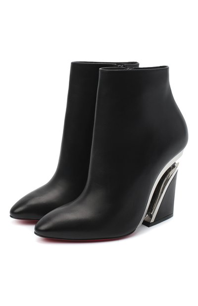 Кожаные ботильоны leviti 100  CHRISTIAN LOUBOUTIN, арт. levitibootie 100 calf/metal-plex zeppa, фото 1