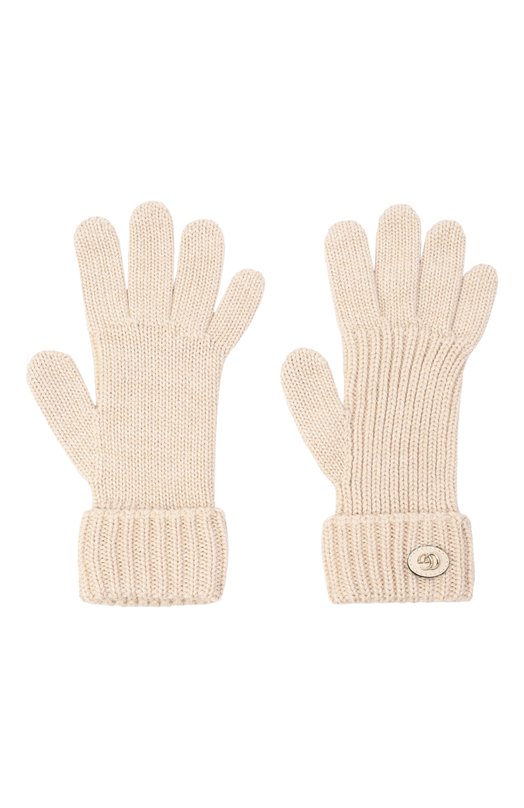 Перчатки из шерсти и вискозы Gucci 809180/3GAAB Бежевый  809180/3GAAB Фото 3