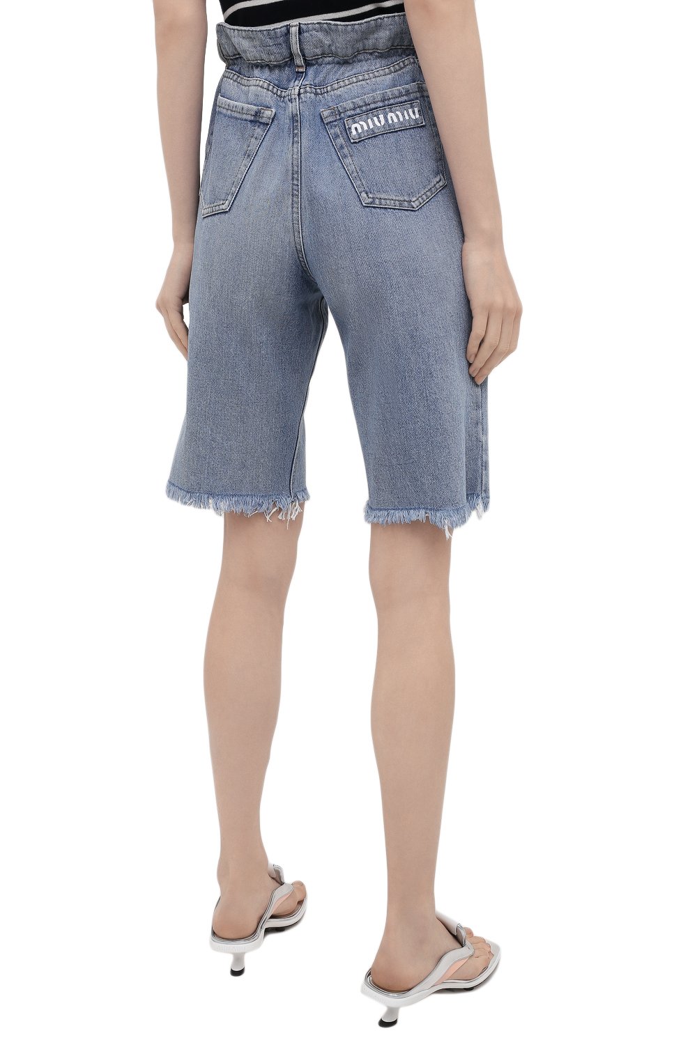 Джинсовые шорты MIU MIU, арт. GWP343-1SXP-F0013, фото 4