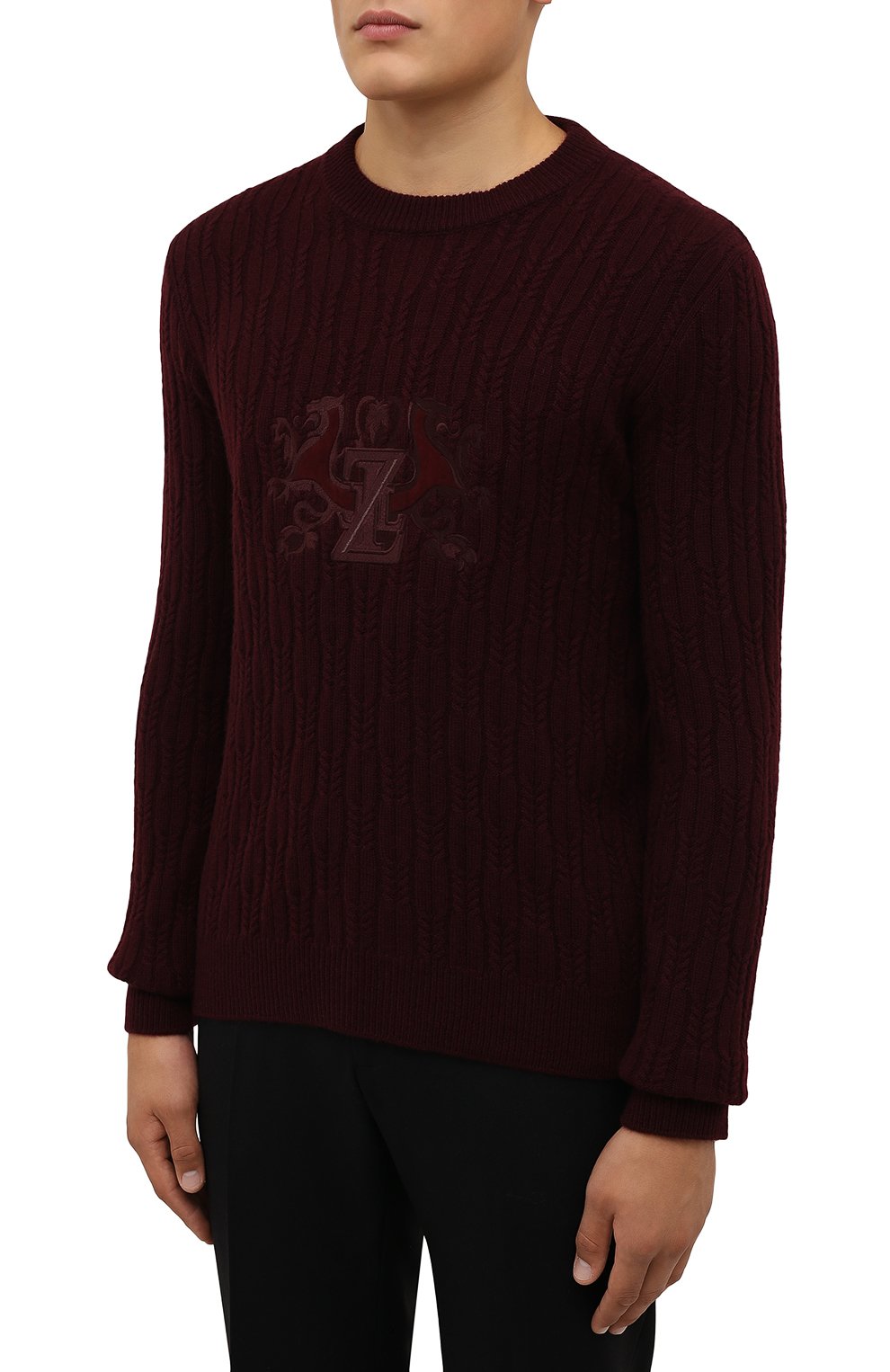 Кашемировый свитер ZILLI бордового цвета по цене 184000 руб., арт. MBW-DC216-NEL01/ML01, фото 3 Кашемировый свитер ZILLI, арт. MBW-DC216-NEL01/ML01, фото 3