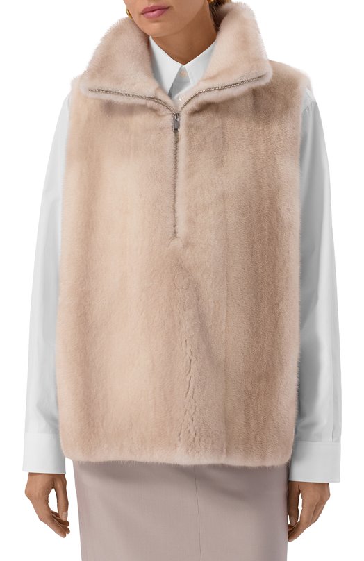 Жилет из норки MVST M012/MINK LVD Бежевый  M012/MINK LVD Фото 3