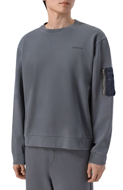 Хлопковый свитшот Premiata PA1054F0 Серый  PA1054F0 Фото 3