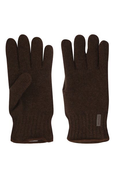Шерстяные перчатки PAUL&SHARK коричневого цвета по цене 17250 руб., арт. 11317200/I7E, фото 2 Шерстяные перчатки PAUL&SHARK, арт. 11317200/I7E, фото 2