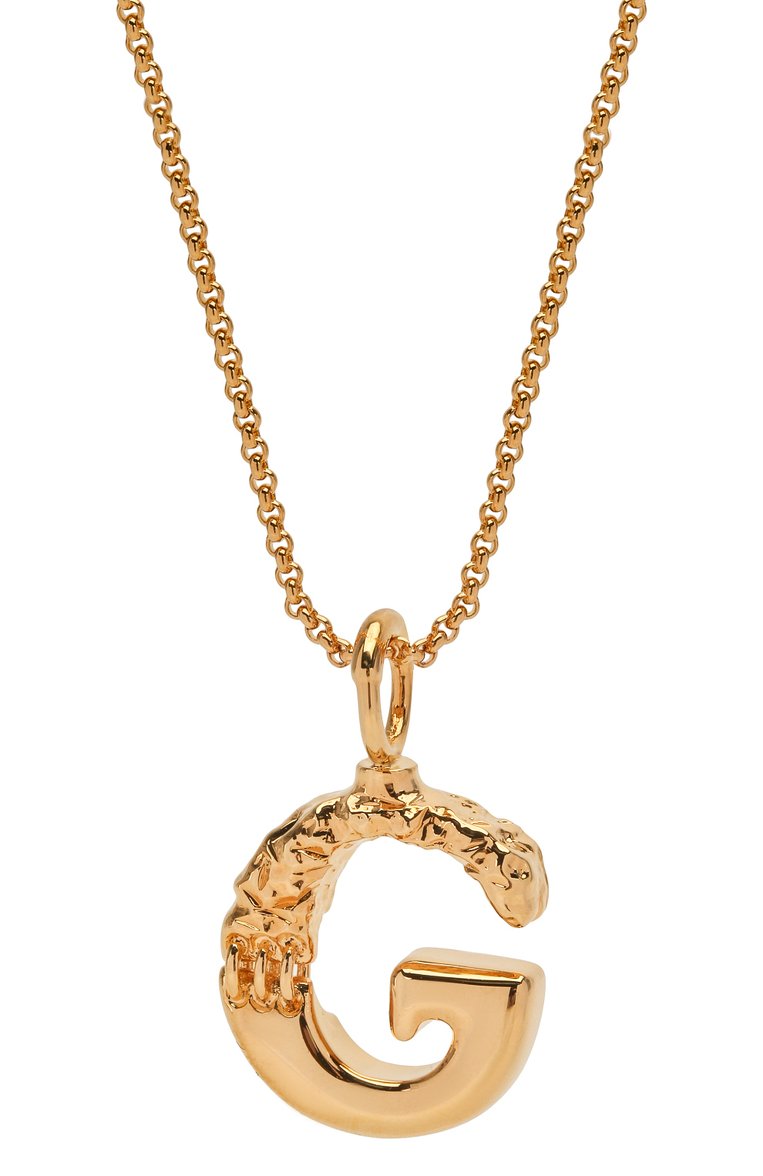 Женская подвеска на цепочке alphabet g CHLOÉ золотого цвета, арт. CHC20SF02GCB7 | Фото 2 (Материал: Металл; Региональные ограничения белый список (Axapta Mercury): Не проставлено; Нос: Не проставлено)