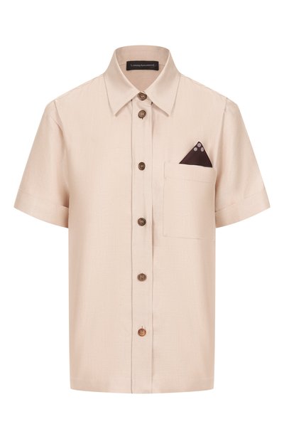 Женская рубашка изо льна и шелка LORENA ANTONIAZZI, арт. E2531CA18B/4903