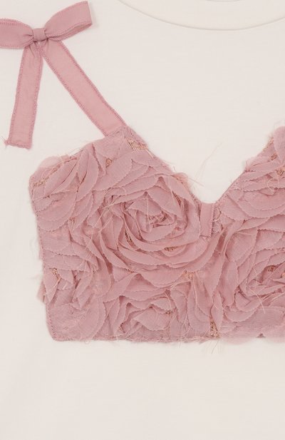 Хлопковая футболка MONNALISA, арт. 79F600, фото 3