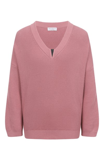 Женский хлопковый пуловер BRUNELLO CUCINELLI, арт. M19255002