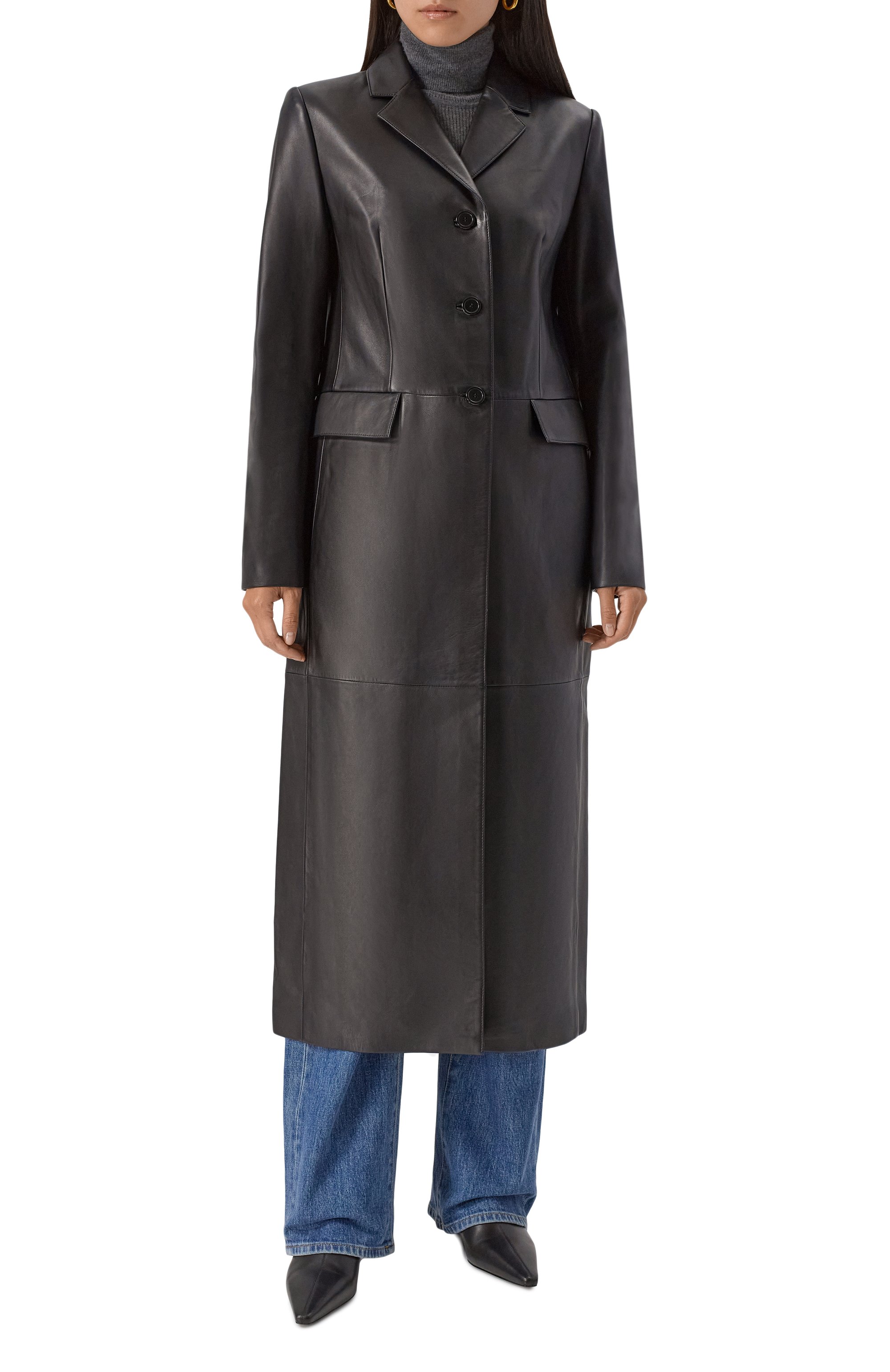 Кожаное пальто 12 STOREEZ, арт. 121969, фото 3