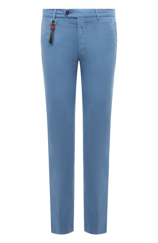 Брюки из хлопка и шелка Marco Pescarolo SLIM80/ZIP/4700 Голубой SLIM80/ZIP/4700