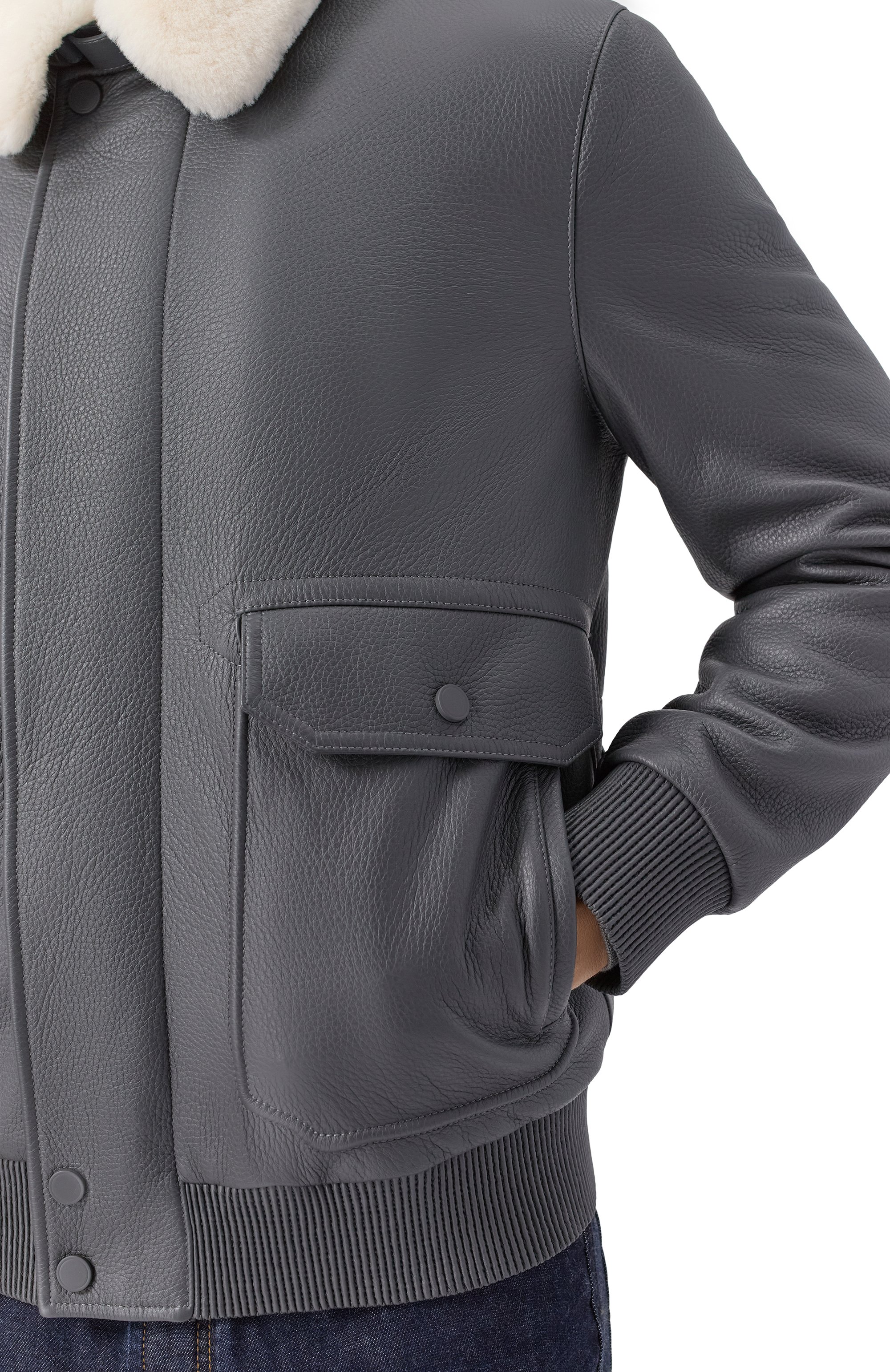 Бомбер с воротником из овчины BRIONI, арт. PLBM0L/P7708, фото 5