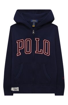 Детский хлопковая толстовка POLO RALPH LAUREN синего цвета, арт. 323851028 | Фото 1 (Материал внешний: Синтетический материал, Хлопок; Мальчики Кросс-КТ: Толстовка-одежда; Рукава: Длинные; Драгоценные камни: Проставлено; Материал сплава: Проставлено; Ростовка одежда: 10 - 11 лет | 140 - 146см, 9 лет | 134 см, 16 лет | 164 см)