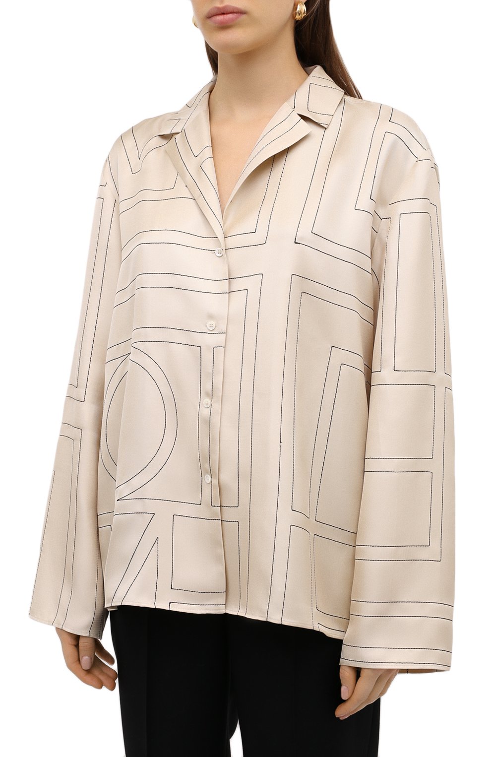 Атласная рубашка TOTEME, арт. SANVILLE 203-701-708, фото 3