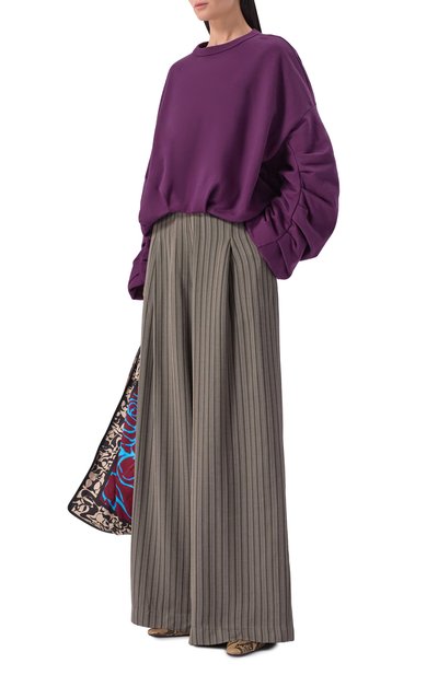 Брюки из вискозы DRIES VAN NOTEN серого цвета по цене 79550 руб., арт. 130909/3067, фото 2 Брюки из вискозы DRIES VAN NOTEN, арт. 130909/3067, фото 2