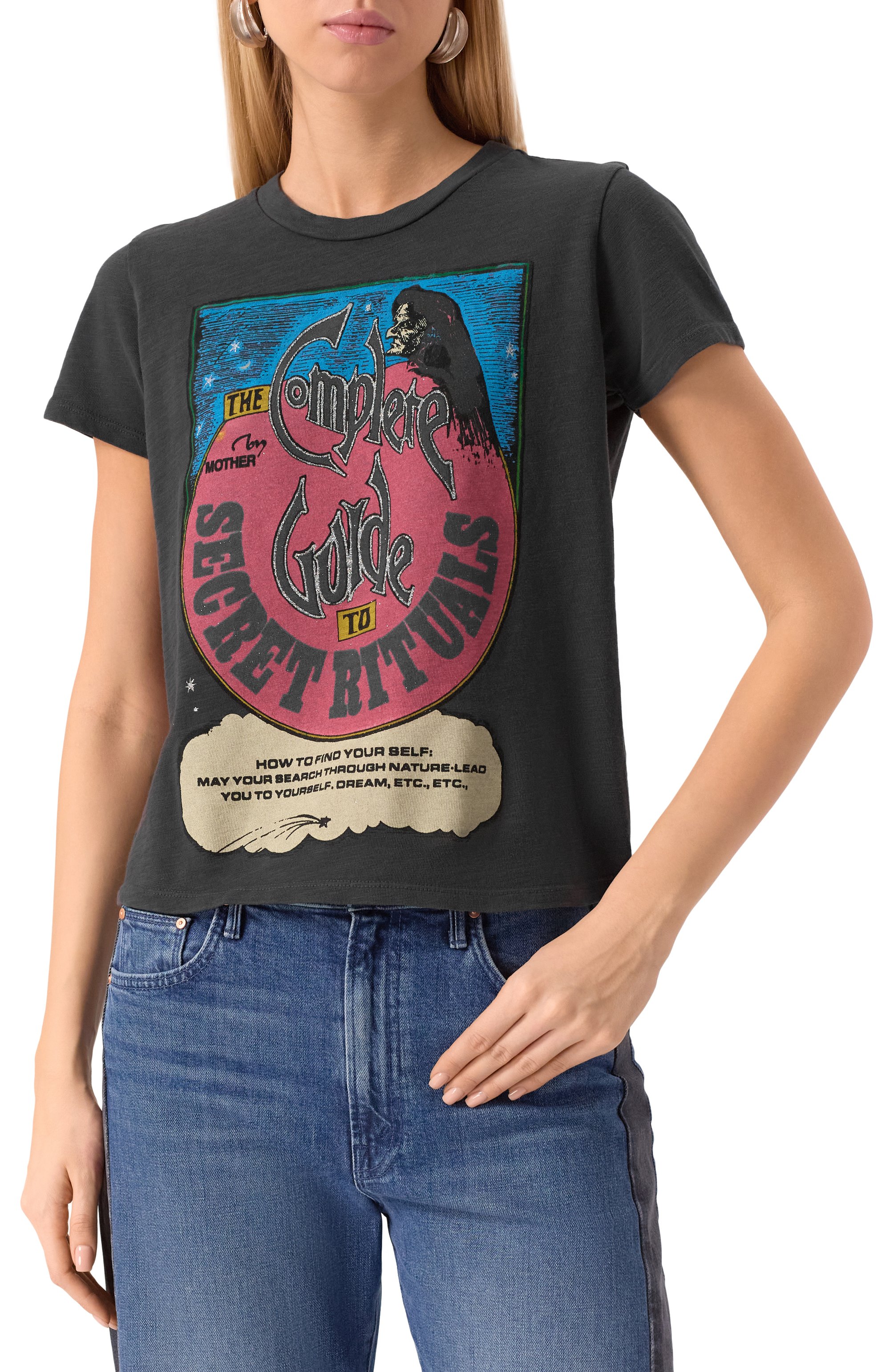 Хлопковая футболка MOTHER темно-серого цвета по цене 21900 руб., арт. 8621-601/M, фото 3 Хлопковая футболка MOTHER, арт. 8621-601/M, фото 3