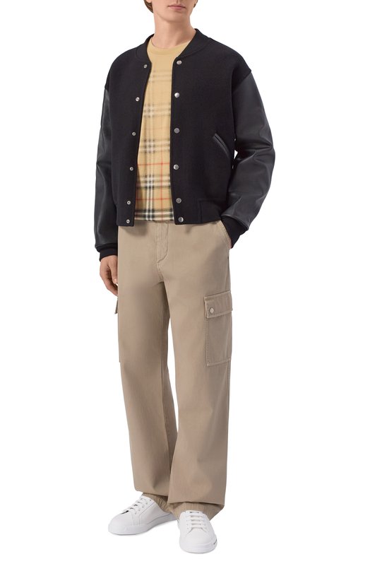 Хлопковая футболка Burberry 8119022 Бежевый  8119022 Фото 2