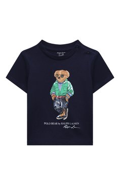 Детский хлопковая футболка POLO RALPH LAUREN темно-синего цвета, арт. 320865681 | Фото 1 (Кросс-КТ НВ: Футболка; Материал внешний: Хлопок; Материал сплава: Проставлено; Нос: Не проставлено; Ростовка одежда: 9 мес | 74 см, 12 мес | 80 см, 18 мес | 86 см, 0 - 3 мес | 50 - 60 см, 3 мес | 62 см, 6 мес | 68 см)