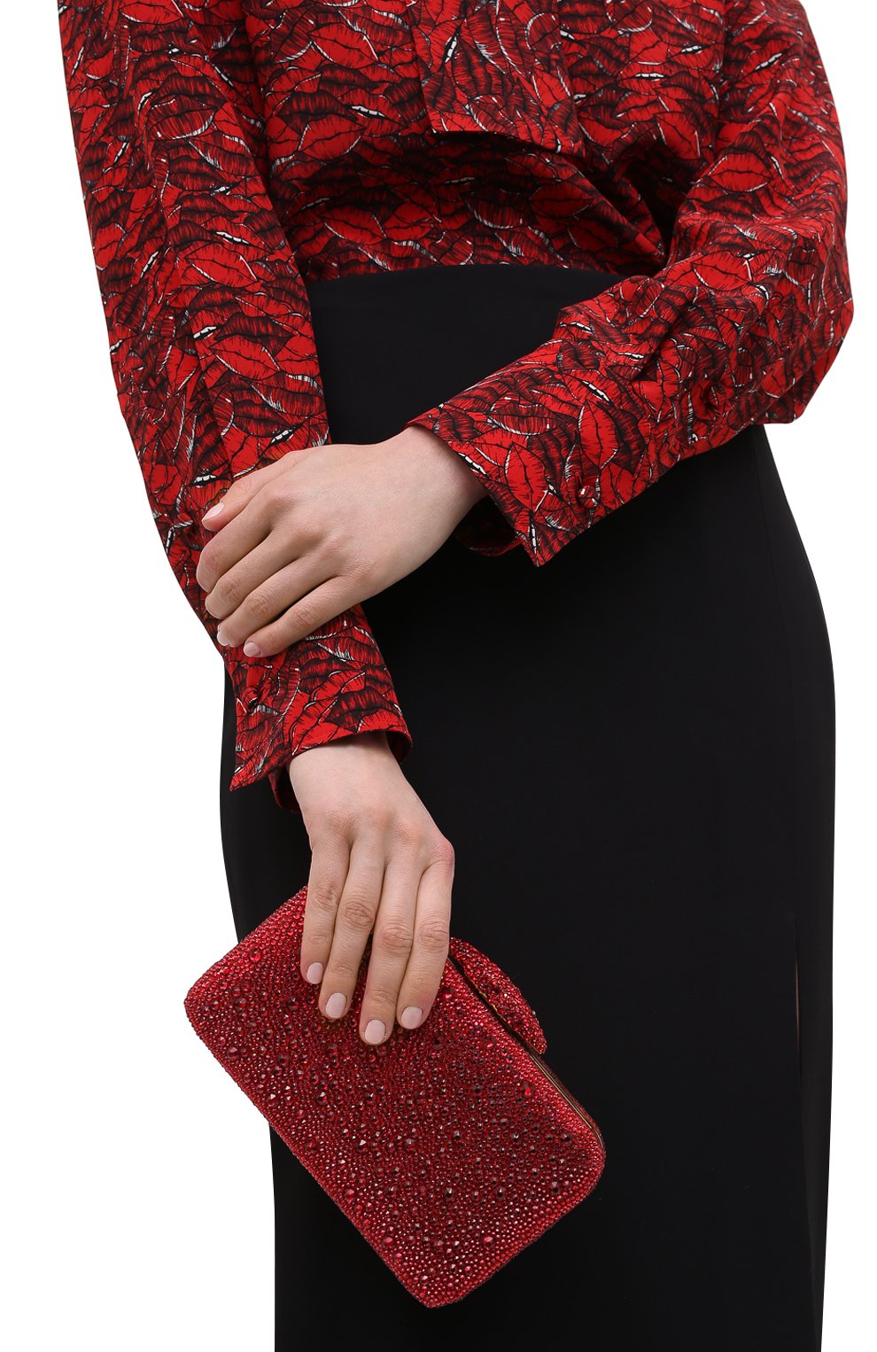Клатч VALENTINO красного цвета по цене 566500 руб., арт. VW2B0I31/FEI, фото 2 Клатч VALENTINO, арт. VW2B0I31/FEI, фото 2
