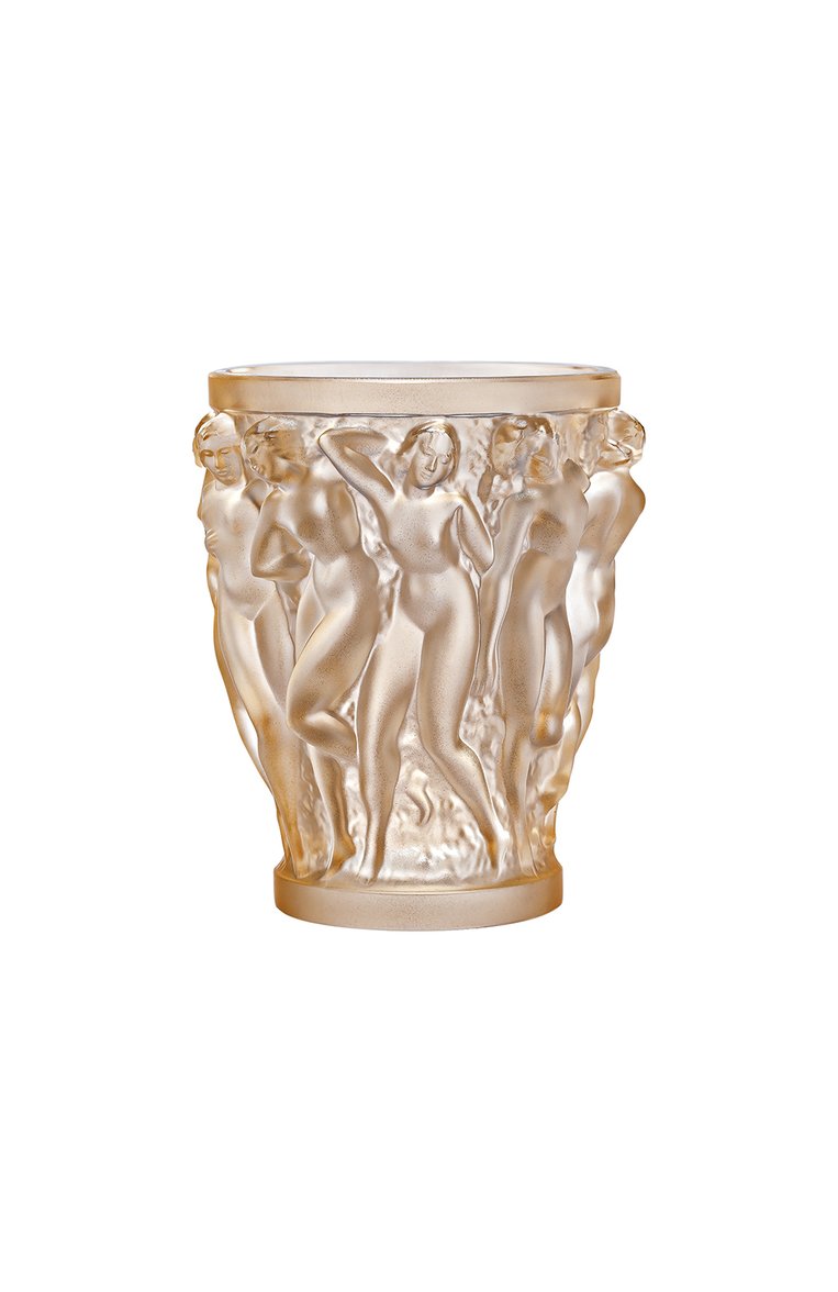 Ваза bacchantes gold luster s LALIQUE золотого цвета, арт. 10547600 | Фото 1 (Статус проверки: Проверена категория; Коллекция: Bacchantes; Региональные ограничения белый список (Axapta Mercury): Не проставлено; Нос: Не проставлено; Автоматизация Diginetica: Не назначено; Ограничения доставки: fragile-2)