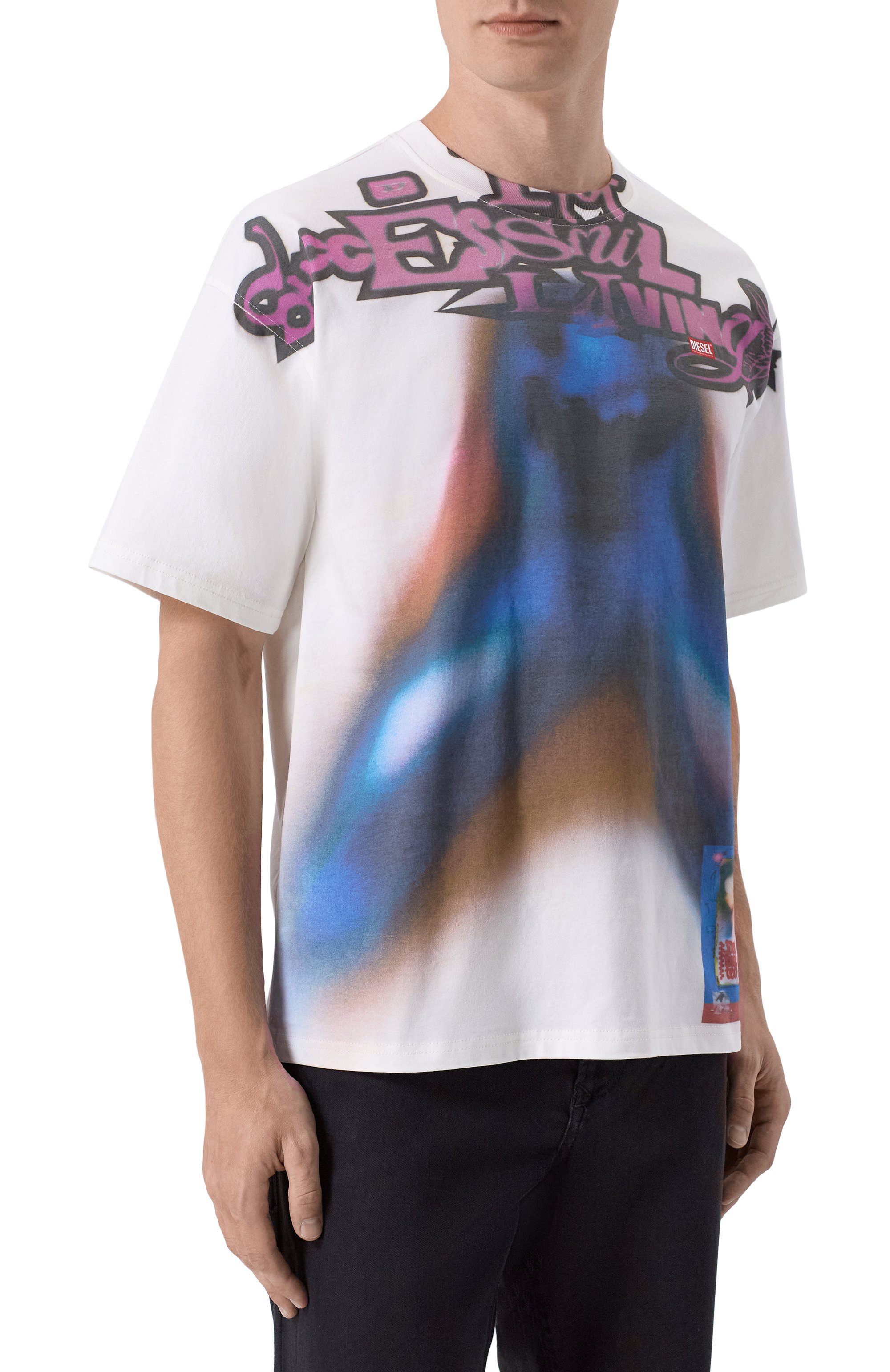 Хлопковая футболка DIESEL, арт. A20945/0PLAT, фото 3