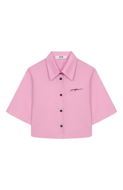 Хлопковая рубашка MSGM KIDS, арт. S5MSJGSI269