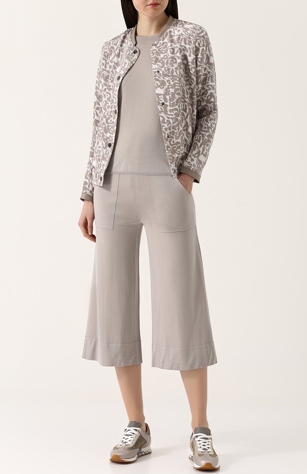 Шелковый жакет с воротником-стойкой и принтом MAX AND MOI, арт. E18PLAZZAPRINT, фото 2