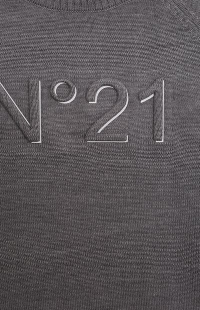 Пуловер N21 серого цвета по цене 18100 руб., арт. N21953/N0119, фото 3 Пуловер N21, арт. N21953/N0119, фото 3